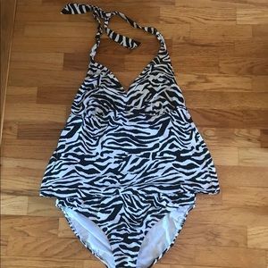 Tankini zebra stripes